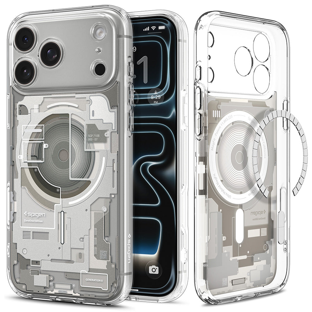 MagSafe Case for Apple iPhone 18 Pro Max / 17 Pro Max, Spigen, Ultra Hybrid Zero One, Gray ACS12127