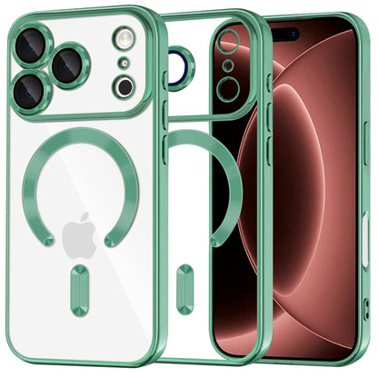 Θήκη MagSafe για Apple iPhone 18 Pro Max / 17 Pro Max, Techsuit, Luxury Crystal, Ανοιχτό Πράσινο