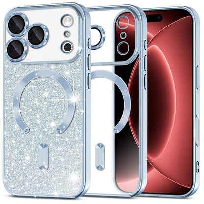 Θήκη MagSafe για Apple iPhone 18 Pro Max / 17 Pro Max, Techsuit, Luxury Glitter, Bleu