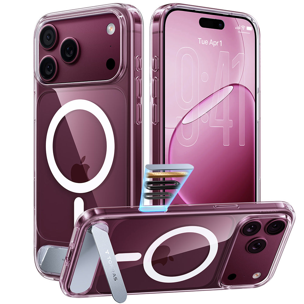Θήκη MagSafe για Apple iPhone 18 Pro Max / 17 Pro Max, Torras, Ostand L1 Guardian, Διαφανής