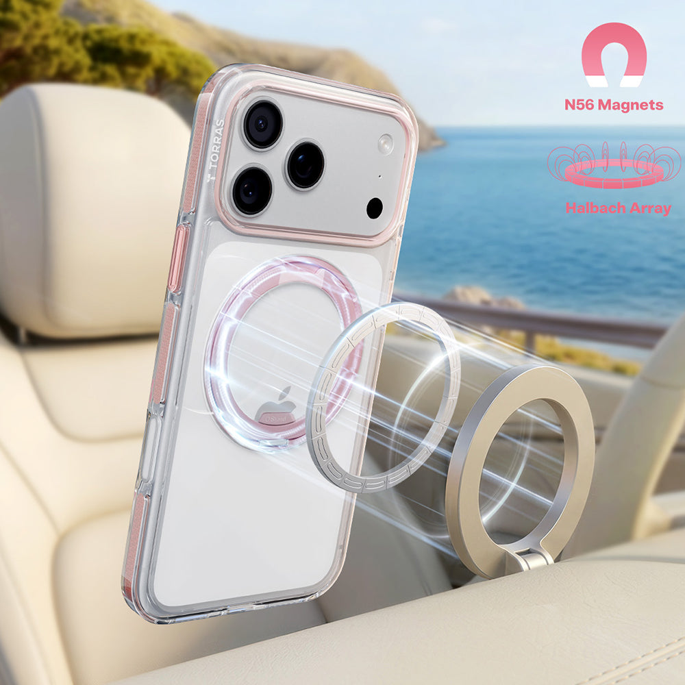 Θήκη MagSafe για Apple iPhone 18 Pro Max / 17 Pro Max, Torras, Ostand O3 Light, Ροζ
