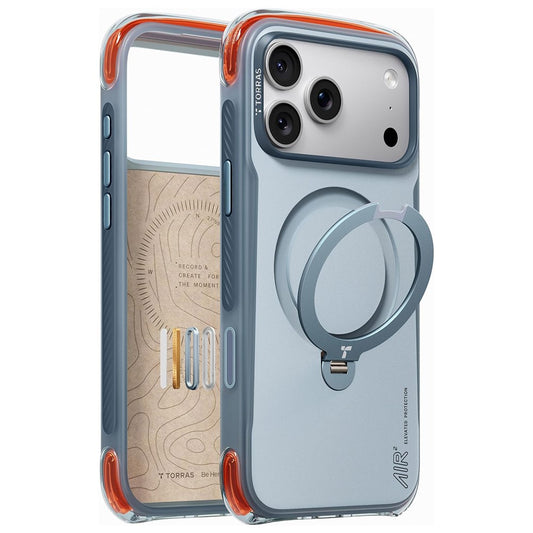 Θήκη MagSafe για Apple iPhone 18 Pro Max / 17 Pro Max, Torras, Ostand Q3 Air Pro, Μπλε