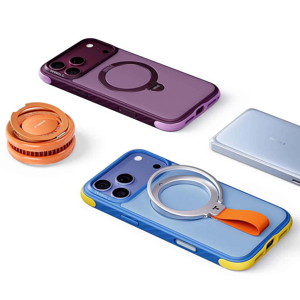 MagSafe Case for Apple iPhone 18 Pro Max / 17 Pro Max, Torras, Ostand Q3 Rugged, Purple