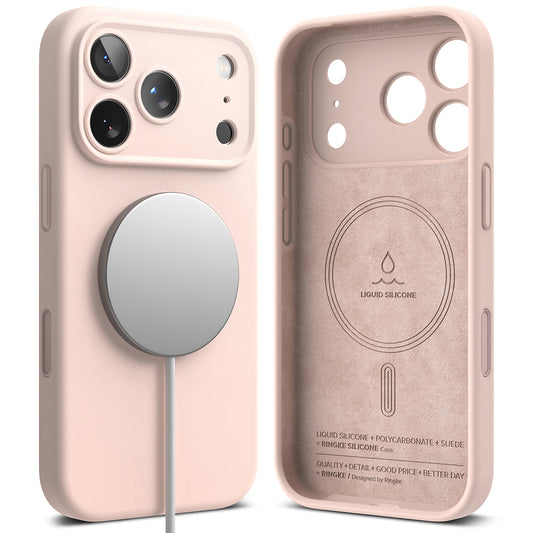Θήκη MagSafe για Apple iPhone 18 Pro, Ringke, Σιλικόνη, Ροζ