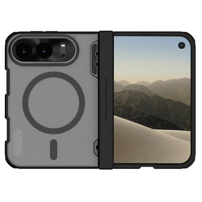 Θήκη MagSafe για Apple iPhone Duo, Nillkin, Super Frosted Shield, Μαύρη Διαφανής Σατινέ
