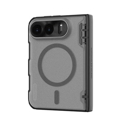 Θήκη MagSafe για Apple iPhone Duo, Nillkin, Super Frosted Shield, Μαύρη Διαφανής Σατινέ