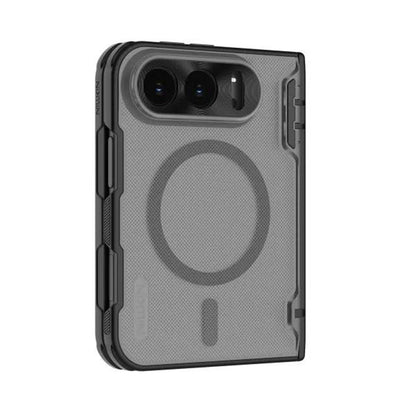 Θήκη MagSafe για Apple iPhone Duo, Nillkin, Super Frosted Shield, Μαύρη Διαφανής Σατινέ