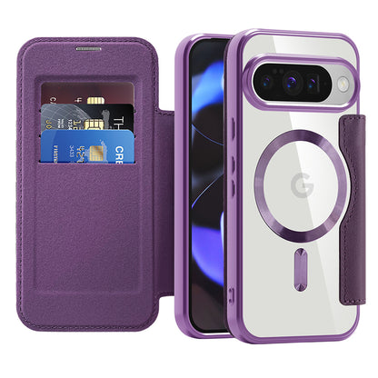 MagSafe Case for Google Pixel 10 Pro / 10, Techsuit, SmartMag Book, Purple