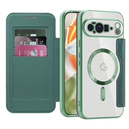 Θήκη MagSafe για Google Pixel 10 Pro XL, Techsuit, SmartMag Book, Πράσινο