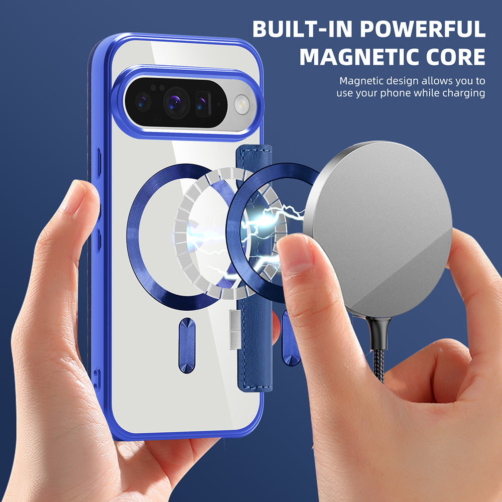 Θήκη MagSafe για Google Pixel 10 Pro / 10, Techsuit, SmartMag Book, Μπλε