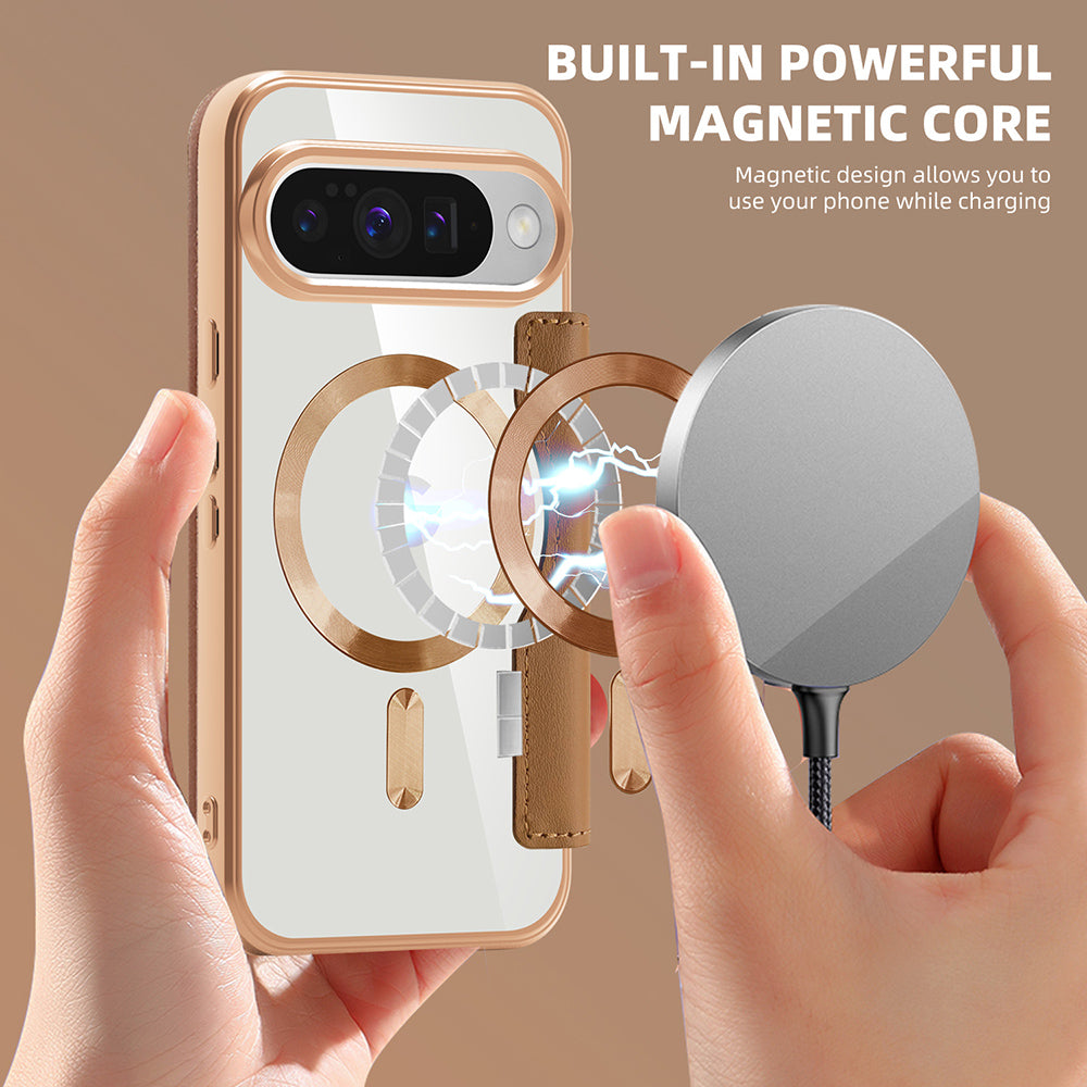 Θήκη MagSafe για Google Pixel 10 Pro / 10, Techsuit, SmartMag Book, Καφέ