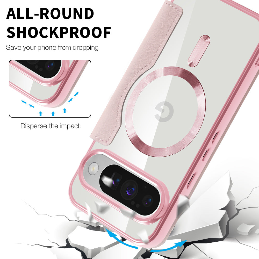 Θήκη MagSafe για Google Pixel 10 Pro XL, Techsuit, SmartMag Book, Ροζ