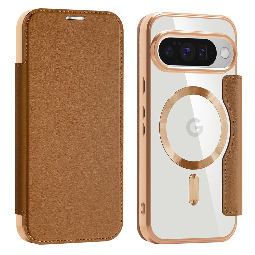 Θήκη MagSafe για Google Pixel 10 Pro / 10, Techsuit, SmartMag Book, Καφέ