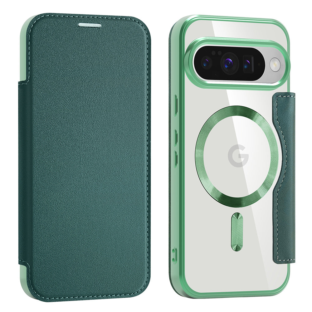 Θήκη MagSafe για Google Pixel 10 Pro / 10, Techsuit, SmartMag Book, Πράσινο