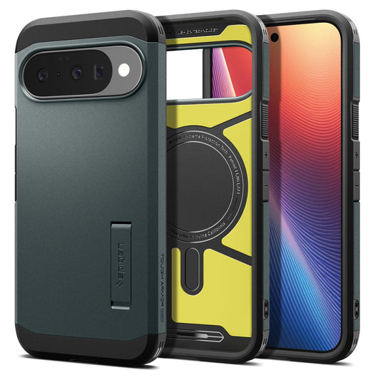 Θήκη MagSafe για Google Pixel 10 Pro / 10, Spigen, Tough Armor, Πράσινο ACS09707