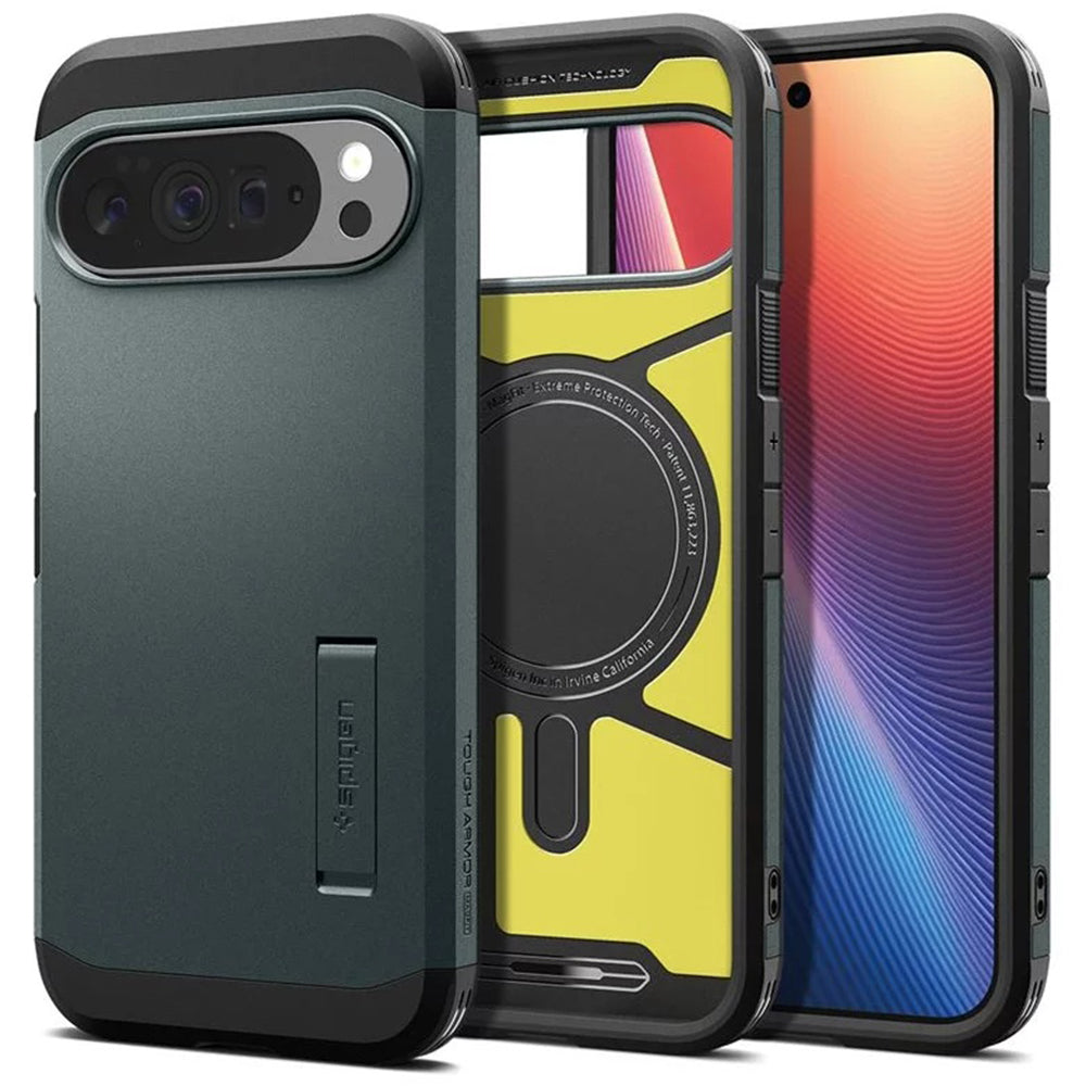 MagSafe Case for Google Pixel 10 Pro XL, Spigen, Tough Armor, Green ACS09730