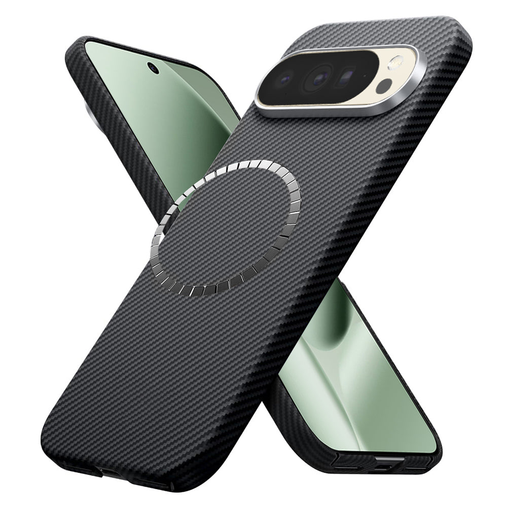 Θήκη MagSafe για Google Pixel 10 Pro XL, Techsuit, Αραμιδική Ίνα, Μαύρη