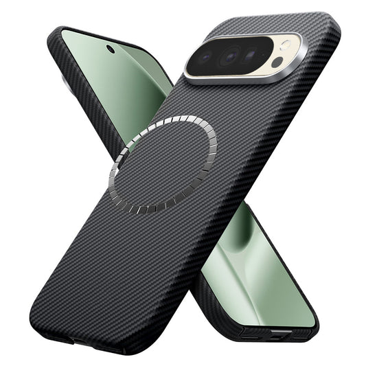 Θήκη MagSafe για Google Pixel 10 Pro XL, Techsuit, Αραμιδική Ίνα, Μαύρη