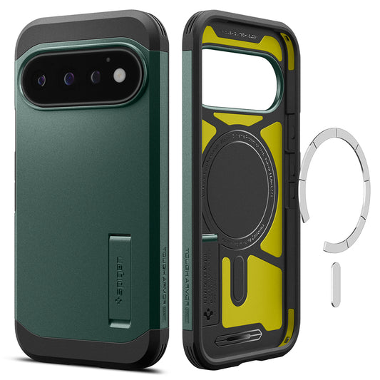 Θήκη MagSafe για Google Pixel 11 Pro, Spigen, Tough Armor, Πράσινο ACS11859