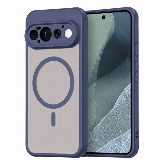 MagSafe Case for Google Pixel 11 Pro, Techsuit, HaloFrost II, Navy Blue