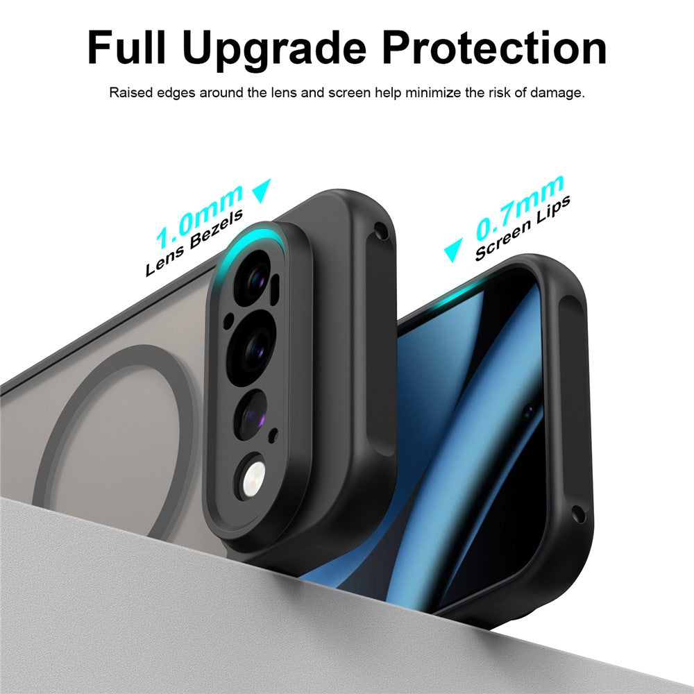 MagSafe Case for Google Pixel 11 Pro, Techsuit, HaloFrost II, Black