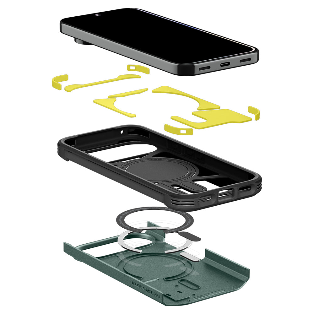 Θήκη MagSafe για Google Pixel 11 Pro XL, Spigen, Tough Armor, Πράσινο ACS11864