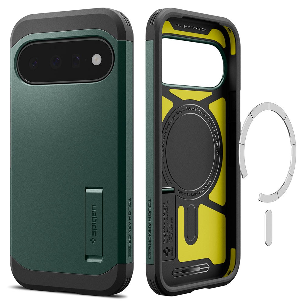 Θήκη MagSafe για Google Pixel 11, Spigen, Tough Armor, Πράσινο ACS11854