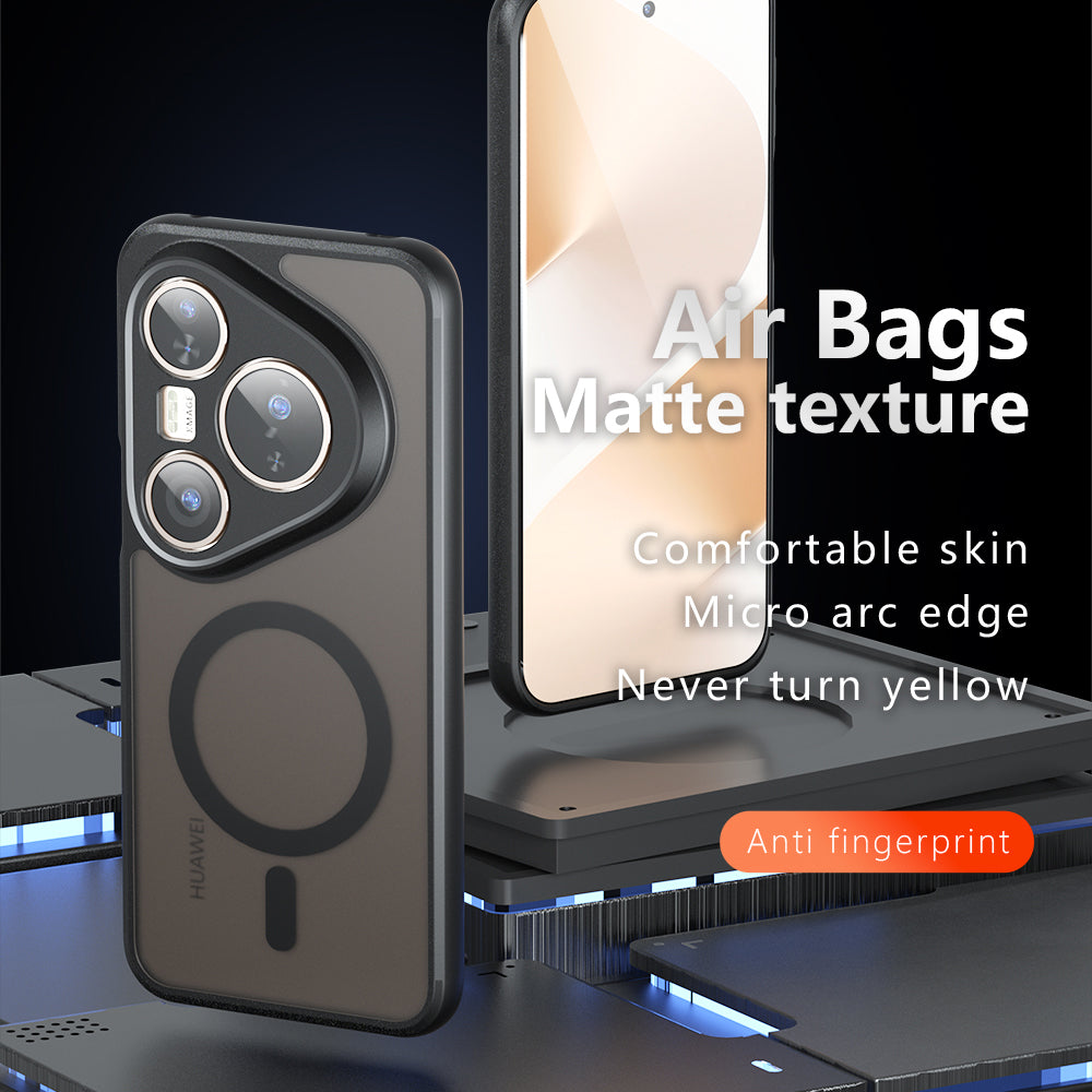 Θήκη MagSafe για Huawei Pura 80 Pro / Pura 80 Ultra, Techsuit, PureFrost, Μαύρο Σατινέ