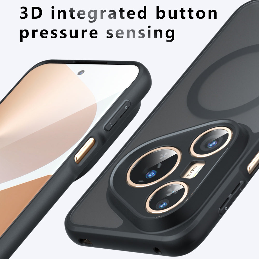 Θήκη MagSafe για Huawei Pura 80 Pro / Pura 80 Ultra, Techsuit, PureFrost, Μαύρο Σατινέ