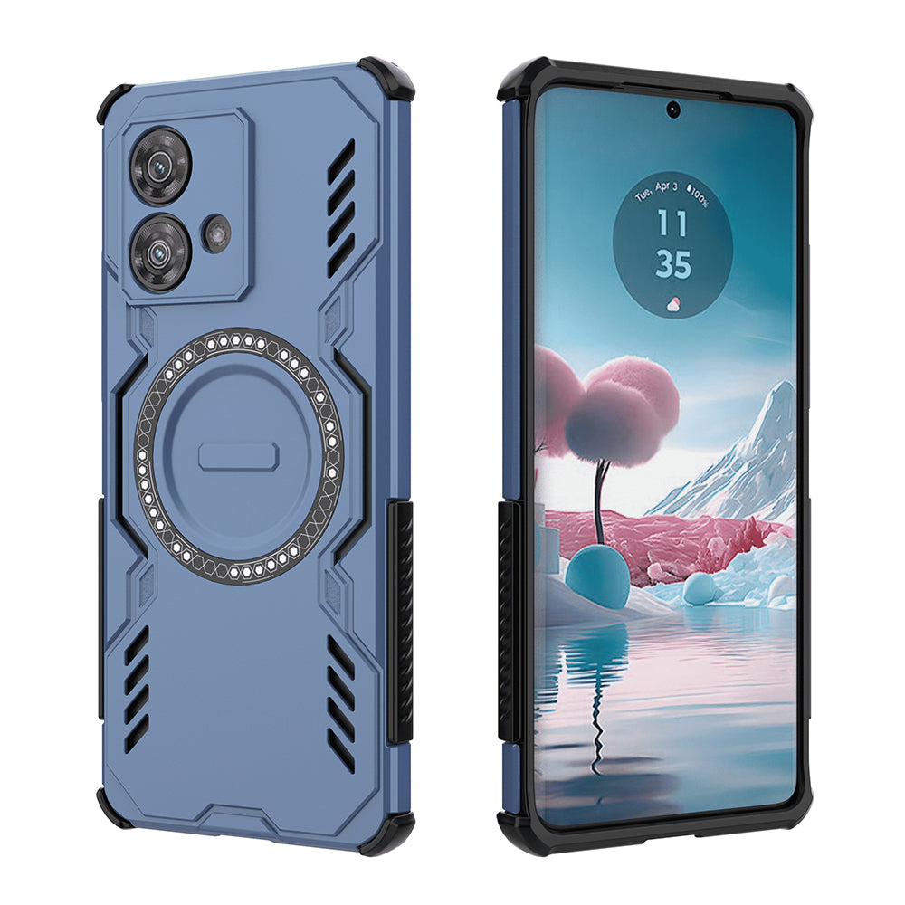 MagSafe Case for Motorola Edge 40 Neo, Techsuit, ArmorMag, Blue