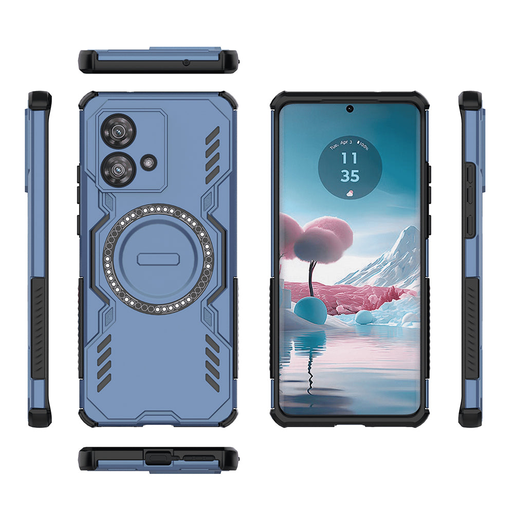 MagSafe Case for Motorola Edge 40 Neo, Techsuit, ArmorMag, Blue