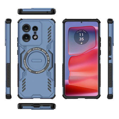 MagSafe Case for Motorola Edge 50 Pro, Techsuit, ArmorMag, Blue