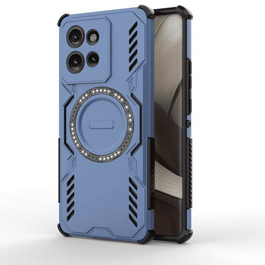 MagSafe Case for Motorola Edge 50, Techsuit, ArmorMag, Blue