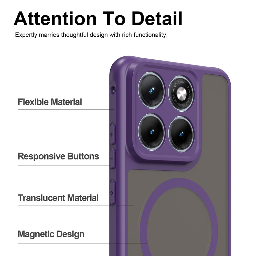 Θήκη MagSafe για Motorola Edge 70 Fusion, Techsuit, HaloFrost II, Μωβ
