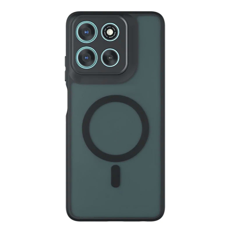Θήκη MagSafe για Motorola Moto G67 Power / G57 Power, Techsuit, PureFrost, Μαύρη Σατινέ