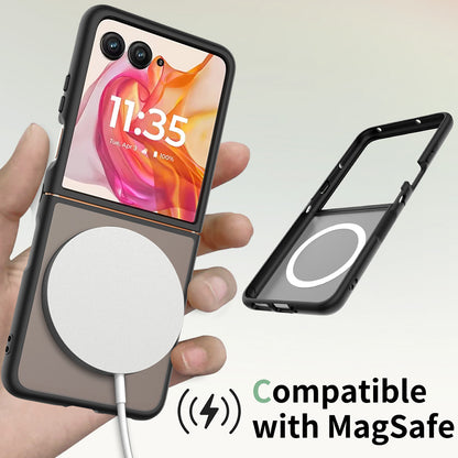 MagSafe Case for Motorola Razr 70 Plus / Razr 50 Ultra, Techsuit, PureFrost, Satin Black