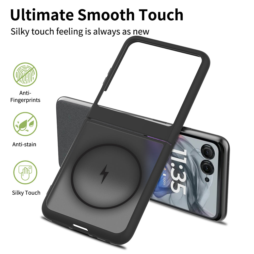 MagSafe Case for Motorola Razr 70 Plus / Razr 50 Ultra, Techsuit, PureFrost, Satin Black