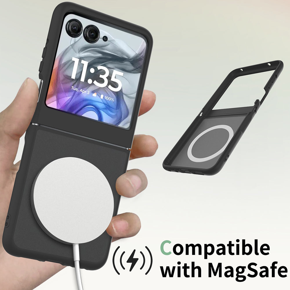 MagSafe Case for Motorola Razr 70 / Razr 60, Techsuit, PureFrost, Satin Black