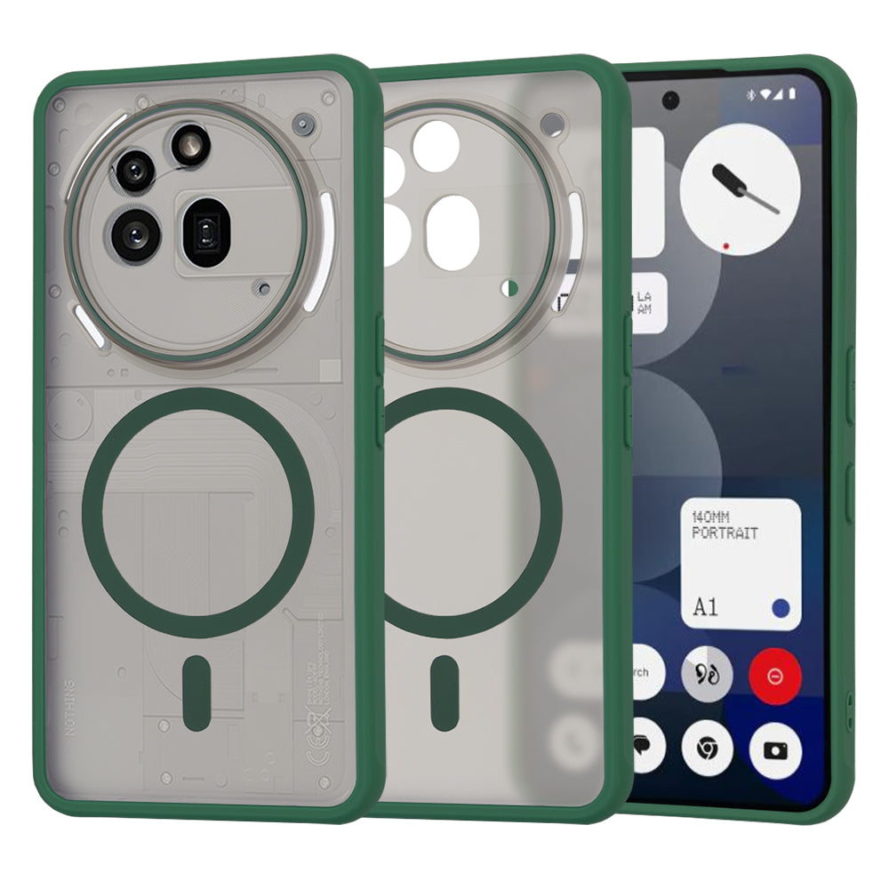 Θήκη MagSafe για Nothing Phone (3a) Pro, Techsuit, HaloFrost, Πράσινο