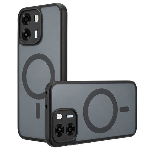 Θήκη MagSafe για Oppo A6 4G, Techsuit, PureFrost, Μαύρο Σατινέ