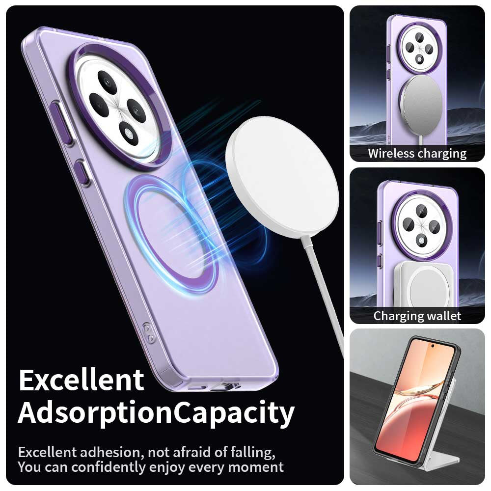 MagSafe Case for Oppo Reno12 FS 5G / Reno12 FS 4G / Reno12 F 4G / Reno12 F, Techsuit, CandyCase, Purple
