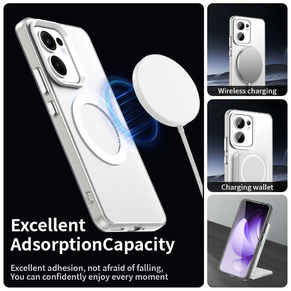 Θήκη MagSafe για Oppo Reno13 FS 5G / Reno13 F 4G / Reno13 F, Techsuit, CandyCase, Λευκό