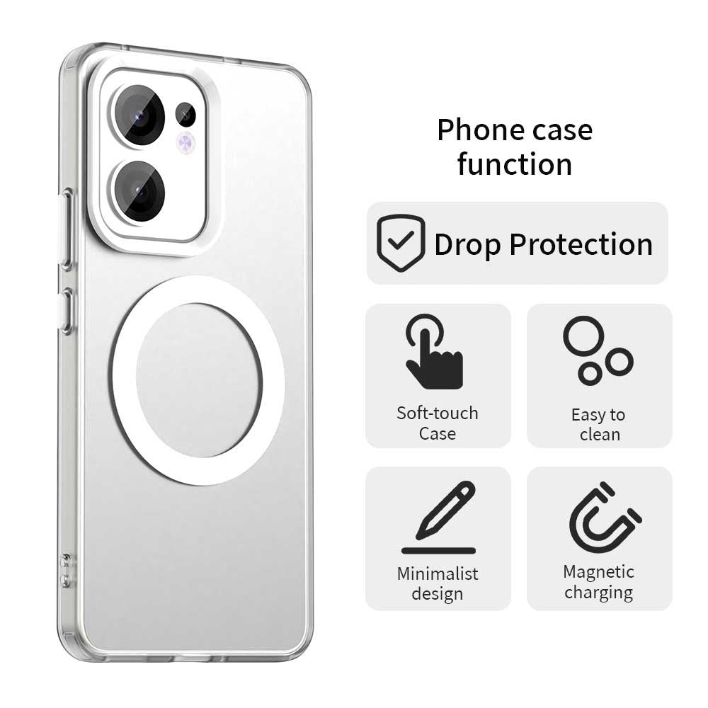 Θήκη MagSafe για Oppo Reno13 FS 5G / Reno13 F 4G / Reno13 F, Techsuit, CandyCase, Λευκό