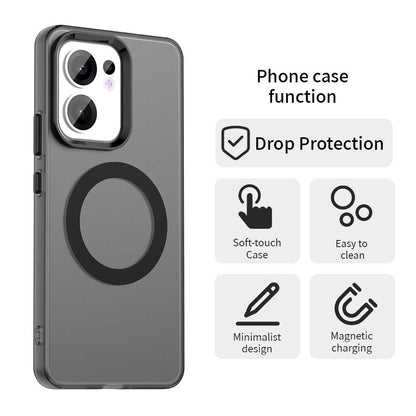 Θήκη MagSafe για Oppo Reno13 FS 5G / Reno13 F 4G / Reno13 F, Techsuit, CandyCase, Μαύρο