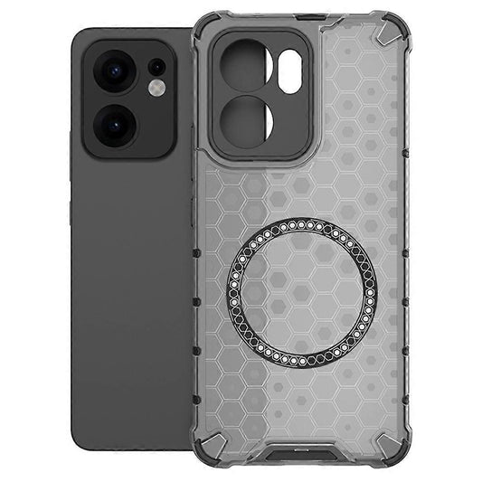 Θήκη MagSafe για Oppo Reno13 FS 5G / Reno13 F 4G / Reno13 F, Techsuit, HoneyComb Shield, Μαύρο