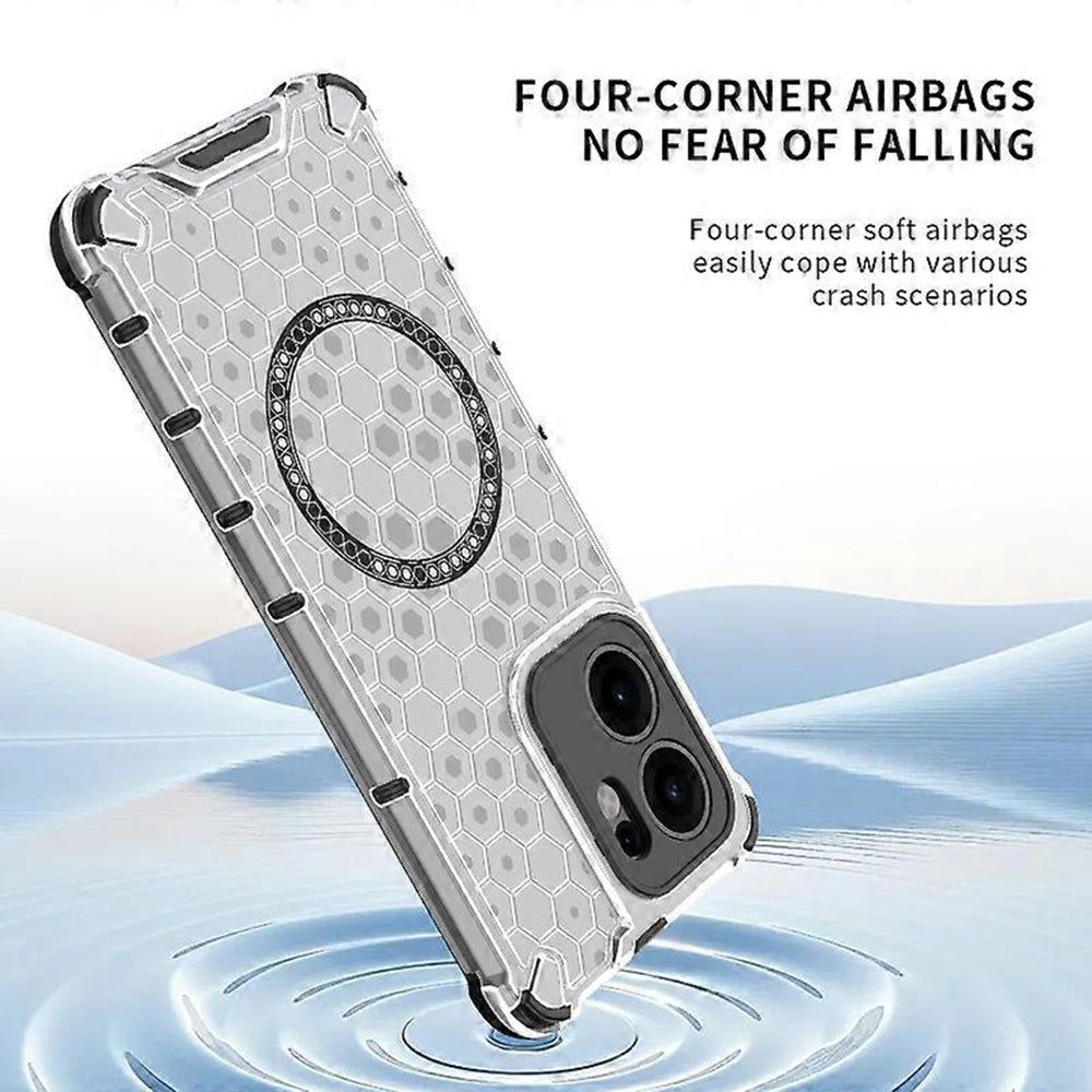 Θήκη MagSafe για Oppo Reno13 FS 5G / Reno13 F 4G / Reno13 F, Techsuit, HoneyComb Shield, Μαύρο