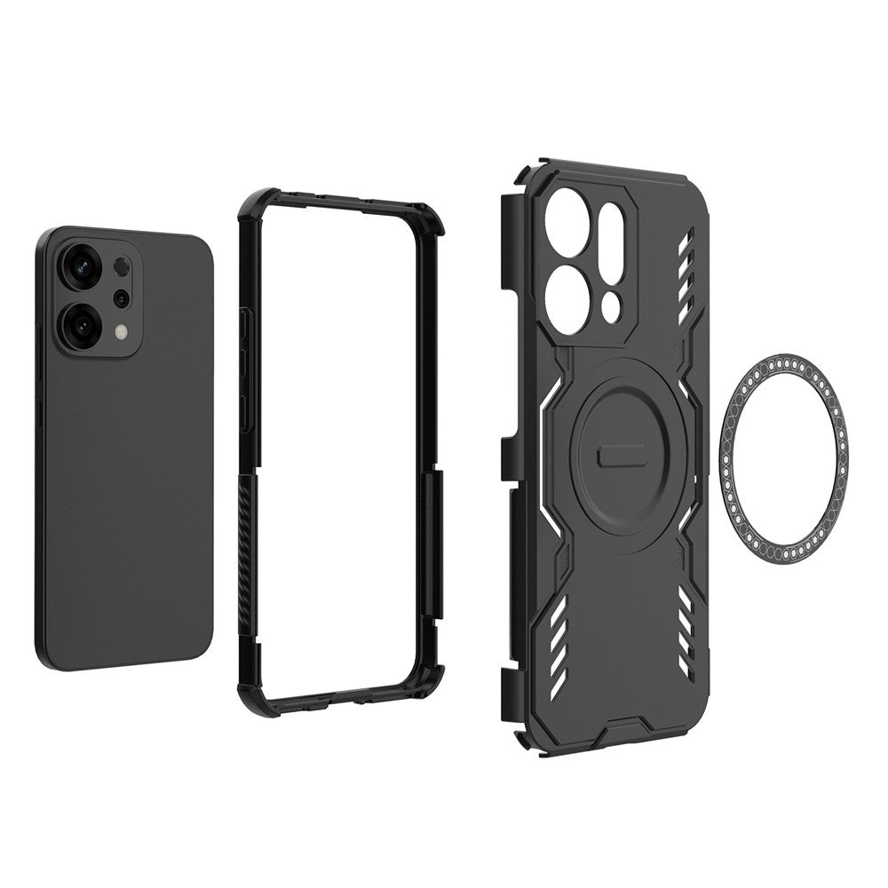 MagSafe Case for Oppo Reno14, Techsuit, ArmorMag, Black