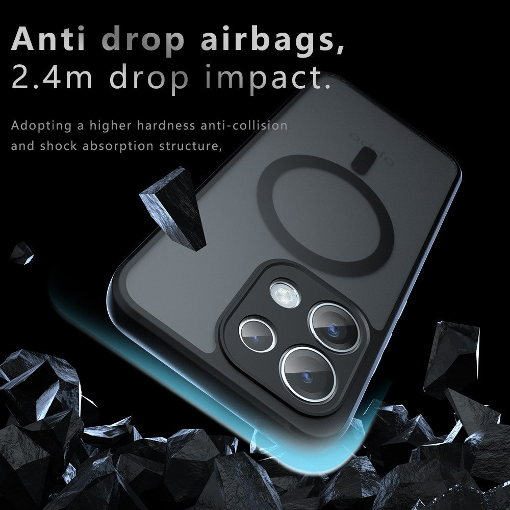 MagSafe Case for Oppo Reno16 F / Reno16 FS, Techsuit, PureFrost, Satin Black