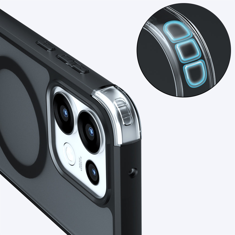 MagSafe Case for Oppo Reno16, Techsuit, PureFrost, Satin Black