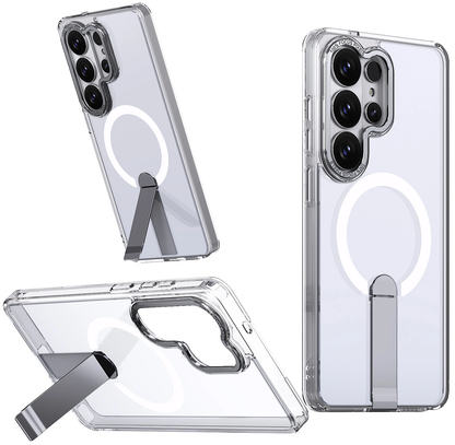 Θήκη MagSafe για Samsung Galaxy S26 Ultra S948, Hybrid Armor, X με Βάση, Διαφανής